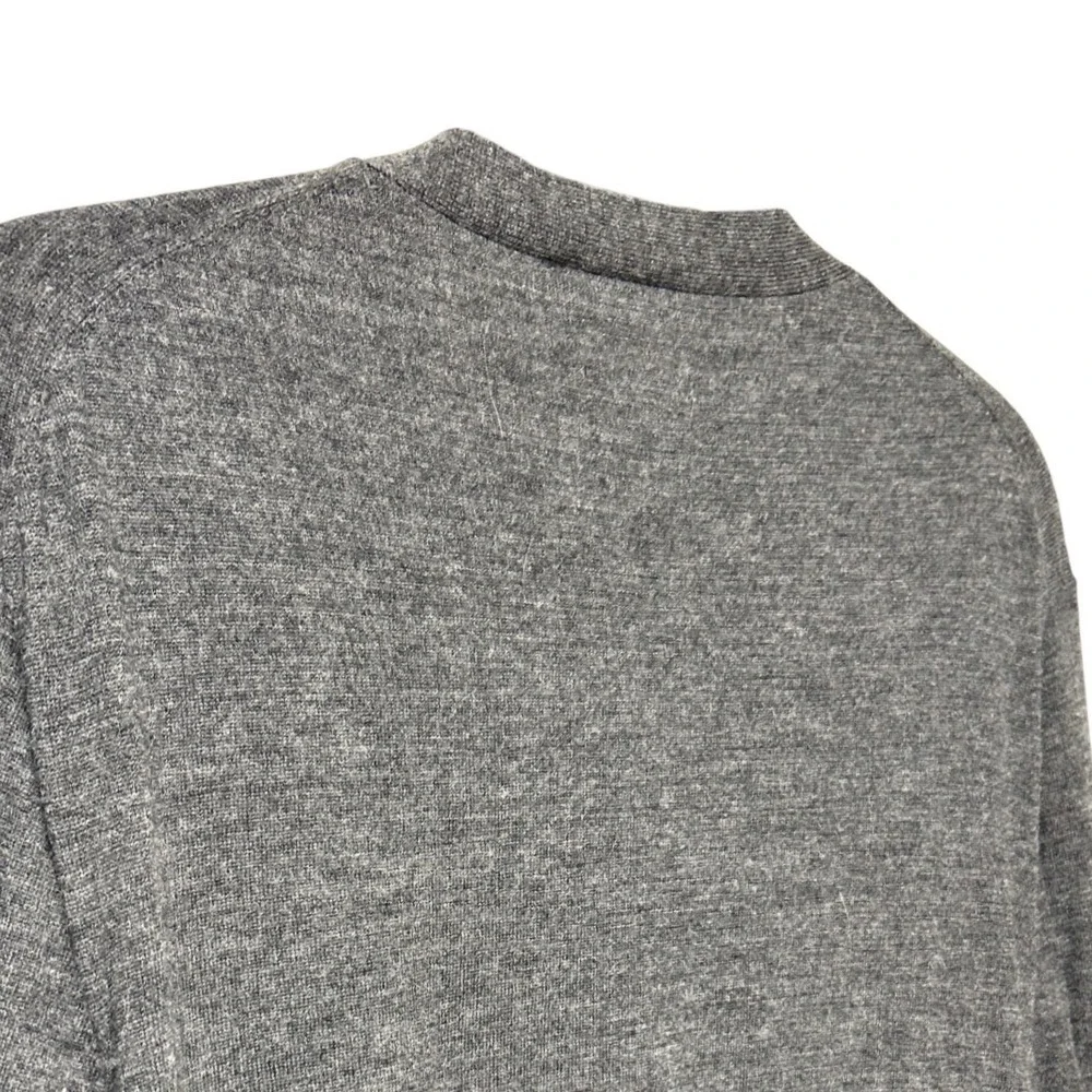 Polo Ralph Lauren Mens Merino Wool Cardigan‎ Sweater Gray V-Neck Button Front L
